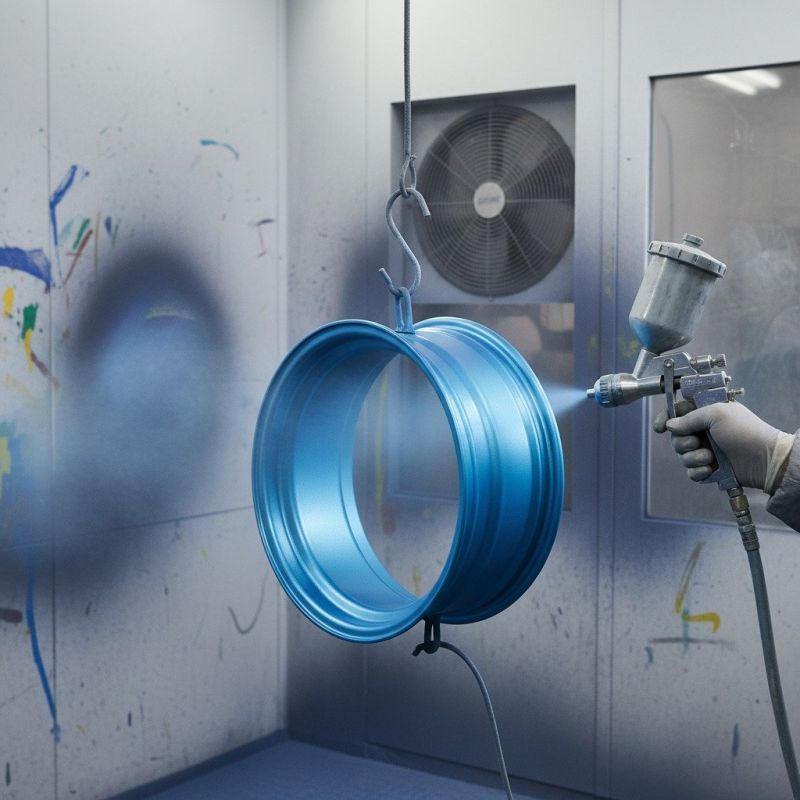 Electrostatic Metal Painting detail