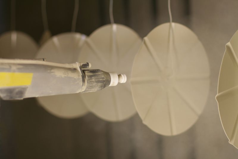 Electrostatic Metal Painting detail