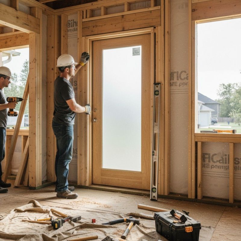 Exterior Door Staining detail