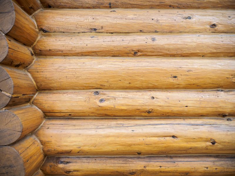 Log Home Staining detail